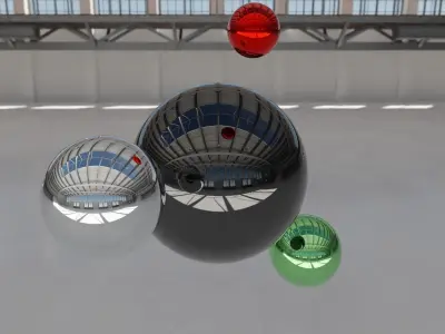 HDRI - Industrial Hangar Hall Interior 5 Texture