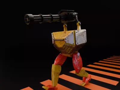 Dystopian Heavy Assault Mech 3D Model 3D model