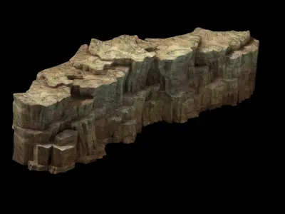 Snow White - Cliffs 04 3D model