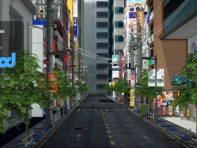 Japanese Streetscape Tokyo 0004 3D model
