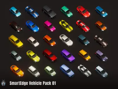 SmartEdge Vehicle Pack 01 Low-poly 3D model