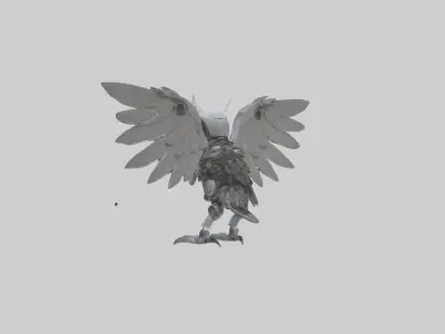 Robot version of a robot owl model 3D model
