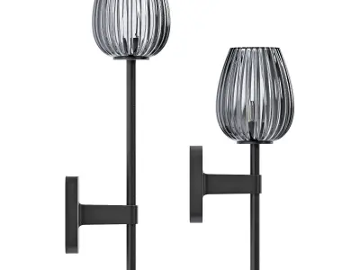 Astro lighting tacoma single-single grande tulip ribbed glass 3D model