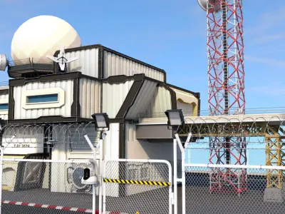 satellite center 02 Low-poly 3D model