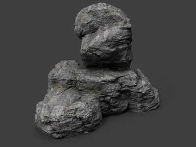 Cliff Rock 4-2 Low-poly 3D model