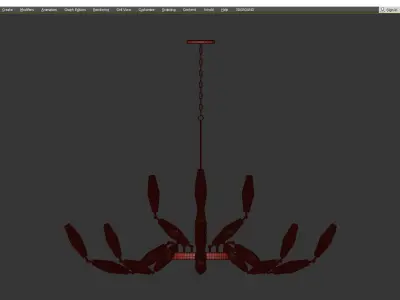 MOV VINTAGE CHANDELIER 12 LIGHTS Low-poly 3D model