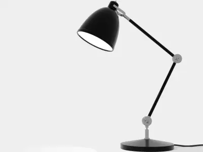 Table and Floor Lamp 3D Model Low-poly 3D model