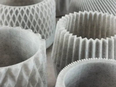 3D Printed 73  Flower pots for succulent plants  3D print model