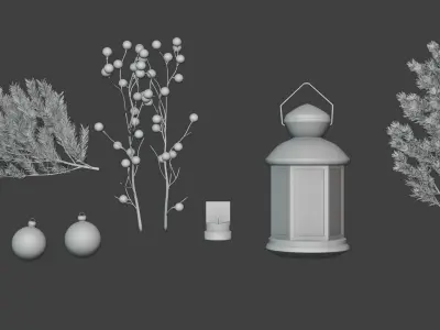 Winter lantern 3D model