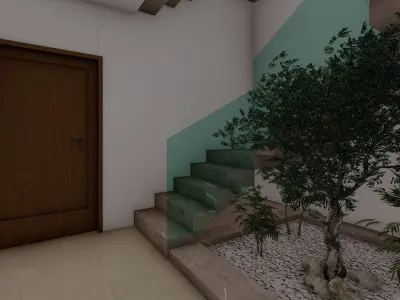 Simple 2 Floor Villa Interior Design  Free 3D model