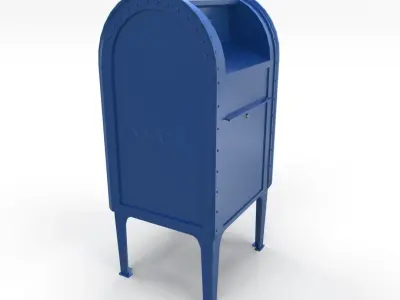 Mailbox PBR mail box Low-poly 3D model