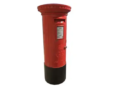 Postbox Lowpoly and PBR Model Free low-poly 3D model
