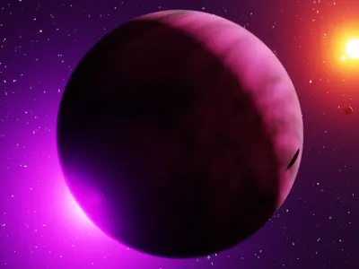 Procedural Dark Planet - Stylized Sci Fi Space World 3D model