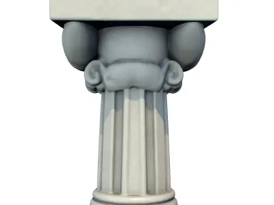 Temple Stone Skull Pillar 2 3D print model