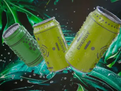 Sci Fi Cans Product Studio and Droplets Generator Low-poly 3D model