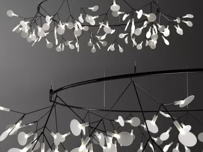 Chandelier Moooi Heracleum Big O Small BLACK 3D model