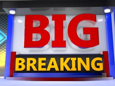 virtual set tv studio 3D model