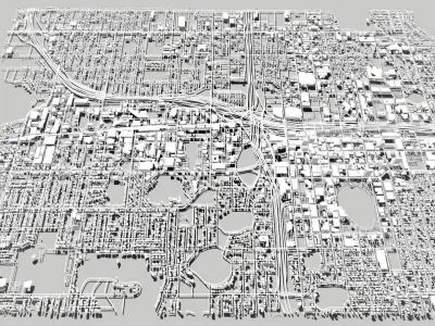 Cityscape Orlando Florida USA  3D model