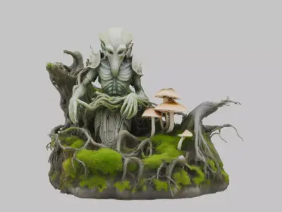 Ancient Statue 3D Model Low-poly 3D model buy