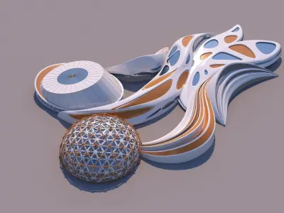 0092 - Organic Building 3D model