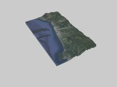 Genova City Low-poly 3D model