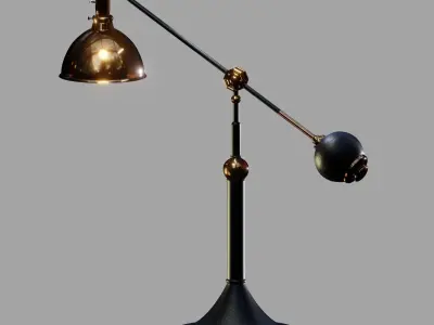 Antique Desk Lamp 3D model