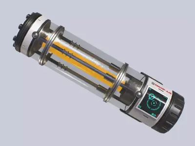 Scifi vial Low-poly 3D model