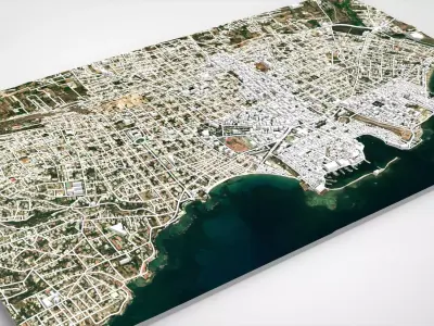 Cityscape La Canea Crete Greece 3D model