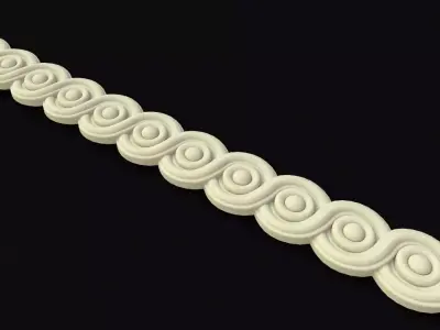 carved baguette 3D model 4
