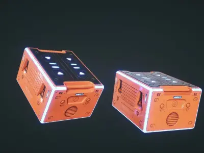 Sci Fi Box Tool Low-poly 3D model