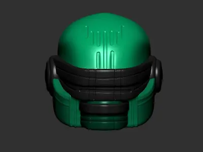 helmet high poly sculpt 3d printable ver 7 3D model 3D model