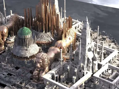 God Emperors High palace Future tech city 3D model