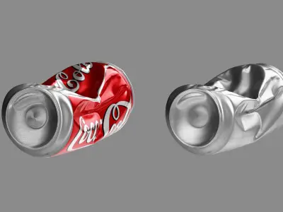 Crushed Soda Can 02 3D model