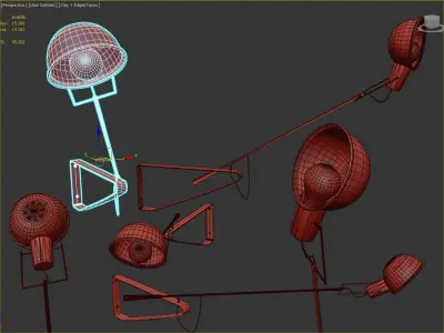 Lampara de pared Giselle ASNX Gieselle wall lamp  Low-poly 3D model