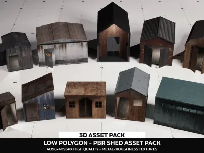 Shed Pack Vol 01 Low-poly 3D model