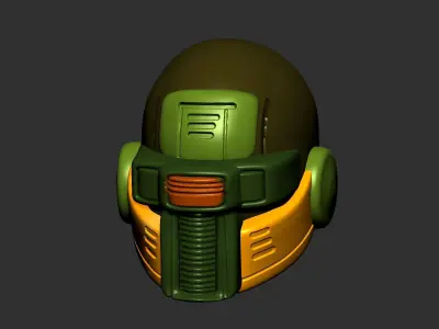 helmet high poly sculpt 3d printable ver 7 3D model 3D model 100