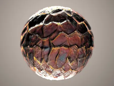 10 Materials Skin Dragon Seamless PBR Volume 19 Texture