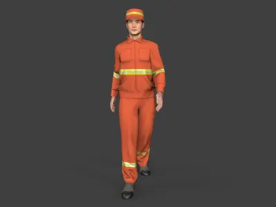 Street Cleaner Low-poly 3D model