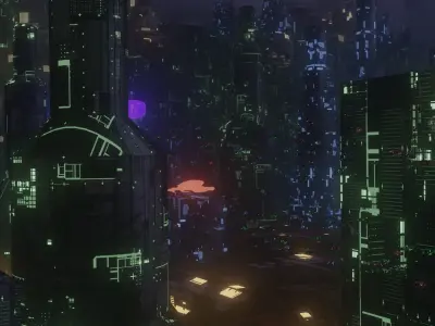 Sci-fi City 3D model