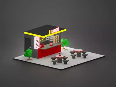 Street Food Isometric 3D model