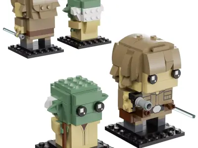 Lego Brickheadz - 41627 Luke and Yoda 3D model