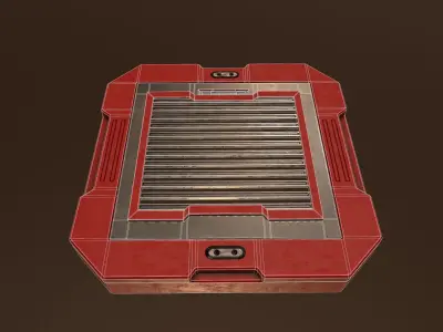 Painted Hatch Low-poly 3D model