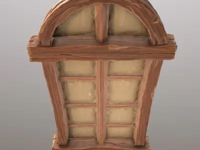 Stylised Window  Low-poly 3D model