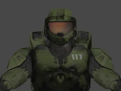 Master Chief - Spartan-117 3D Model Low-poly 3D model