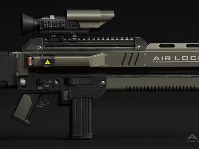 Sci-Fi Assault Rifle 3D model get