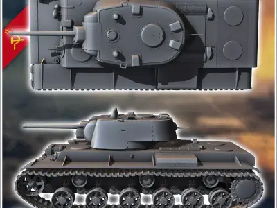 KV-1 M1941 - Soviet army WW2 Second World East front Ostfront RP 3D print model