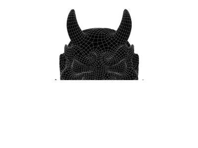 Japan Tengu Head v1 002 Low-poly 3D model