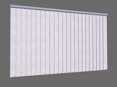 office window curtain Low-poly 3D model