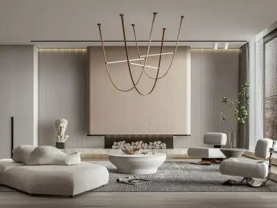 Livingroom Interior 3D model-06 3D model