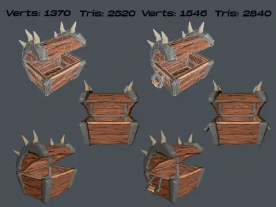 Stylized Crate Low-poly 3D model